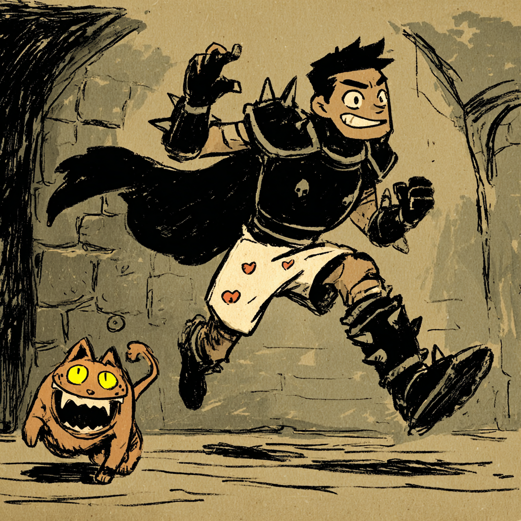 Comic-style superhero character